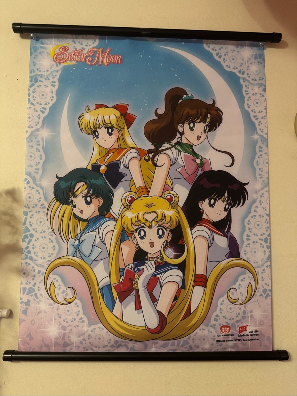 Sailor Moon Anime Tapestry - Blue Multi-Color Wall Decor